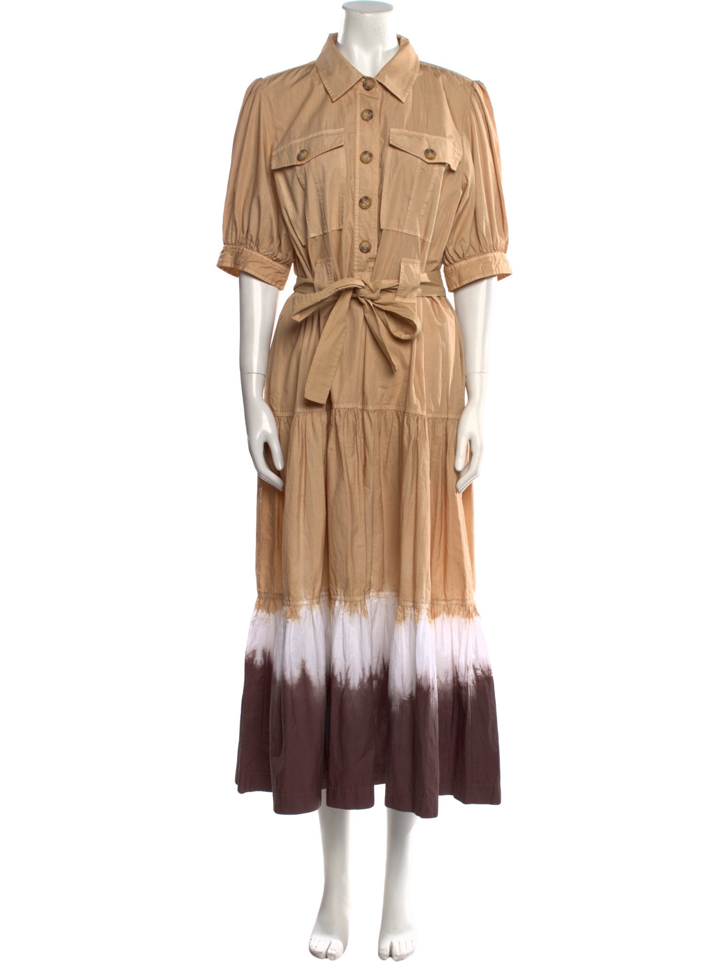 Derek Lam 10 Crosby Tie-Dye Print Long Dress