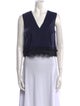 Derek Lam 10 Crosby V-Neck Sleeveless Crop Top