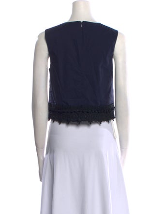 Derek Lam 10 Crosby V-Neck Sleeveless Crop Top