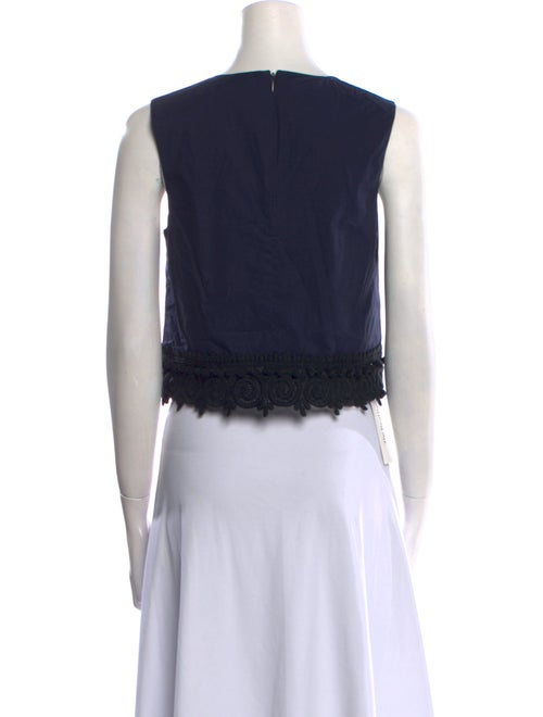 Derek Lam 10 Crosby V-Neck Sleeveless Crop Top