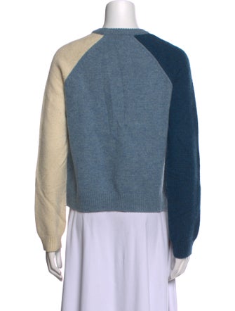 Derek Lam 10 Crosby Wool Colorblock Pattern Sweater