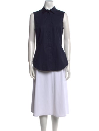 Derek Lam 10 Crosby Sleeveless Button-Up Top