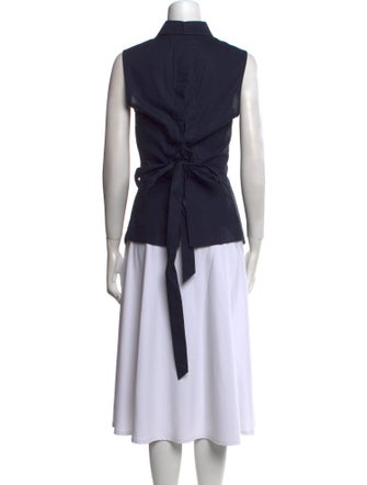 Derek Lam 10 Crosby Sleeveless Button-Up Top