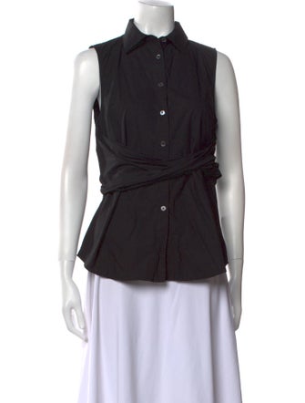 Derek Lam 10 Crosby Sleeveless Button-Up Top