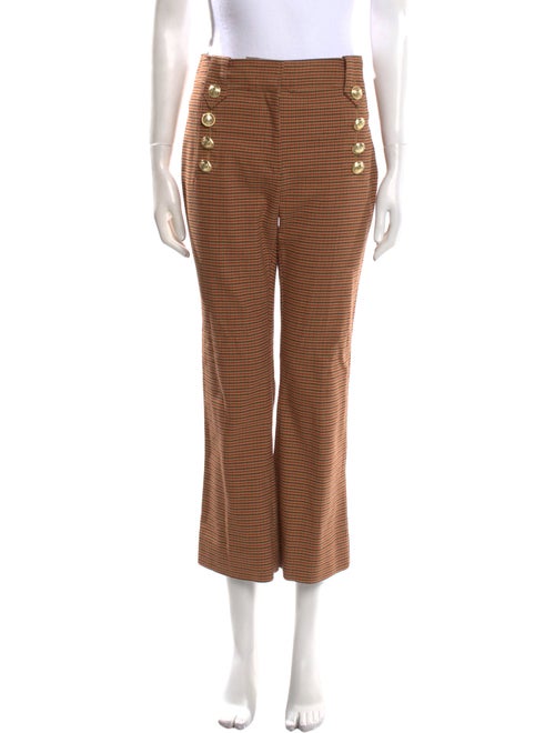 Derek Lam 10 Crosby Plaid Print Wide Leg Pants