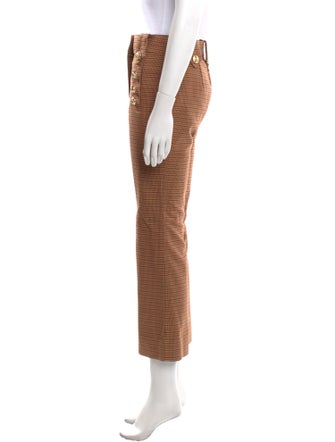 Derek Lam 10 Crosby Plaid Print Wide Leg Pants