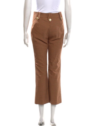 Derek Lam 10 Crosby Plaid Print Wide Leg Pants