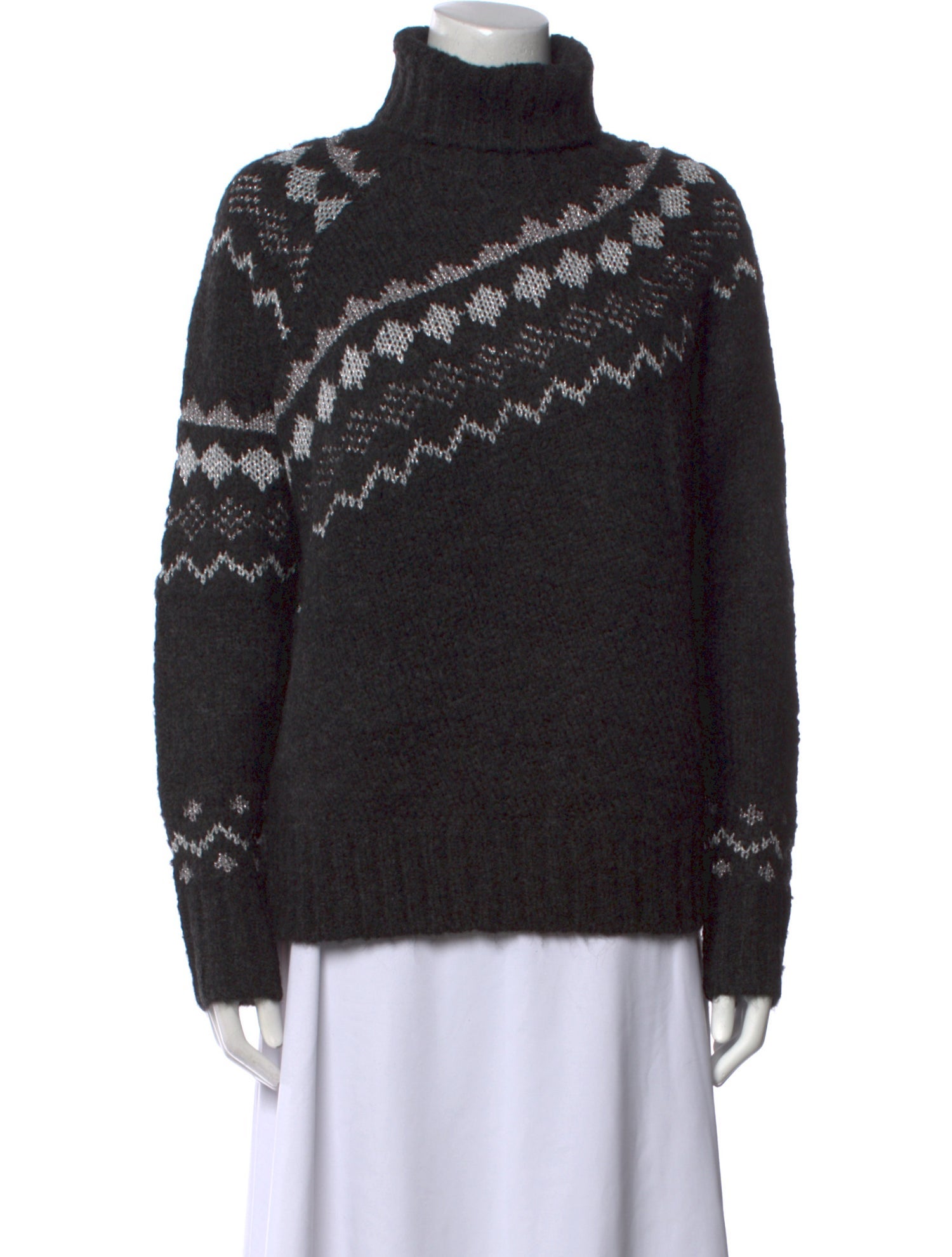 Derek Lam 10 Crosby Wool Printed Sweater