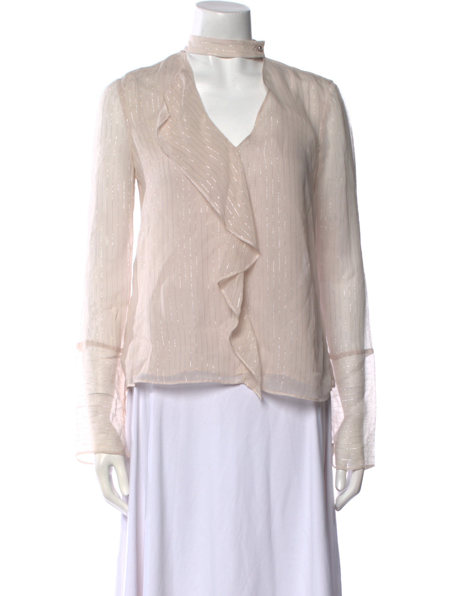 Derek Lam 10 Crosby Silk V-Neck Blouse