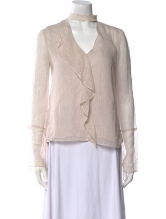 Derek Lam 10 Crosby Silk V-Neck Blouse