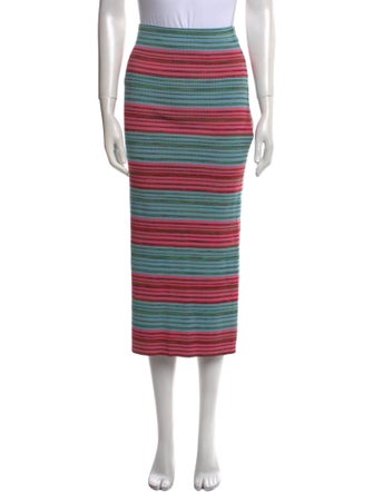 Derek Lam 10 Crosby Striped Midi Length Skirt