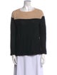 Derek Lam 10 Crosby Colorblock Pattern Scoop Neck Sweater