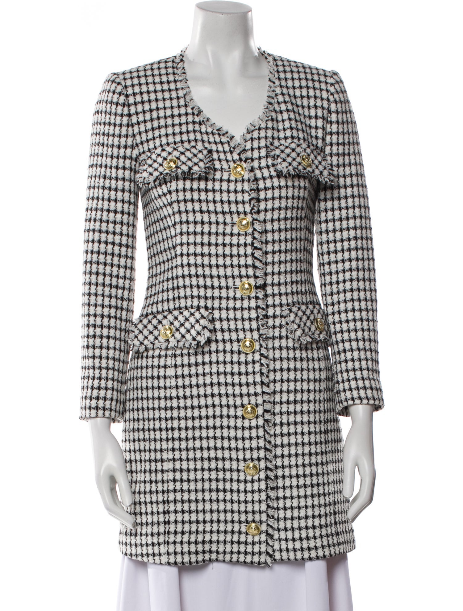 Derek Lam 10 Crosby Houndstooth Print Coat