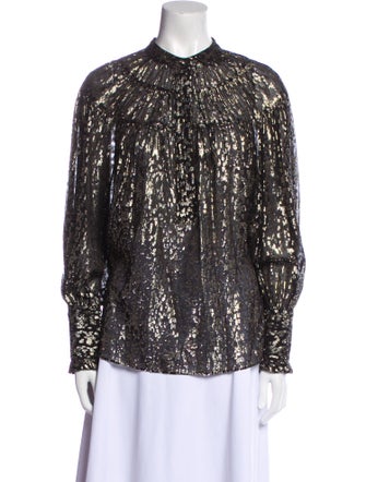 Derek Lam 10 Crosby Silk Printed Blouse