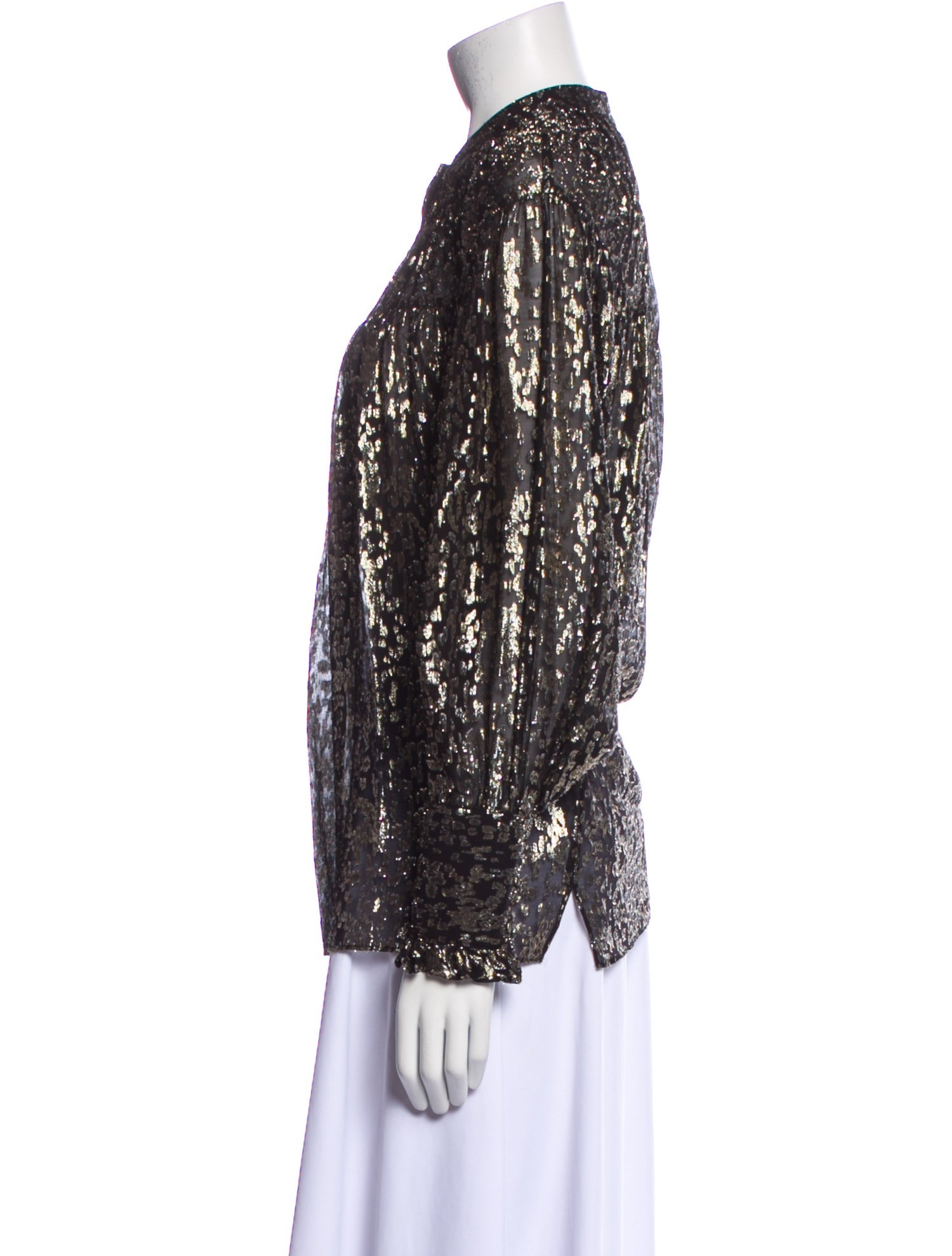 Derek Lam 10 Crosby Silk Printed Blouse