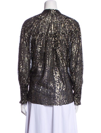 Derek Lam 10 Crosby Silk Printed Blouse