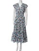 Derek Lam 10 Crosby Floral Print Long Dress