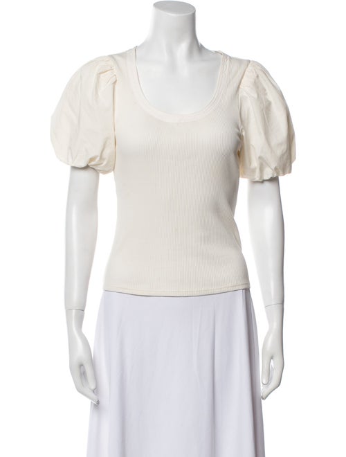 Derek Lam 10 Crosby Scoop Neck Short Sleeve T-Shirt