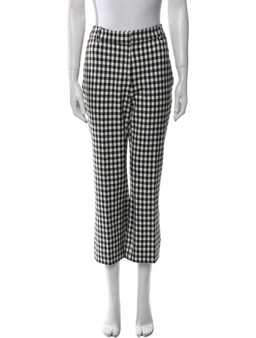 Derek Lam 10 Crosby Plaid Print Wide Leg Pants