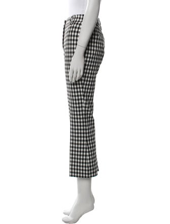 Derek Lam 10 Crosby Plaid Print Wide Leg Pants