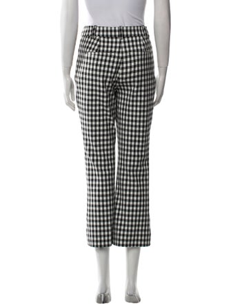 Derek Lam 10 Crosby Plaid Print Wide Leg Pants
