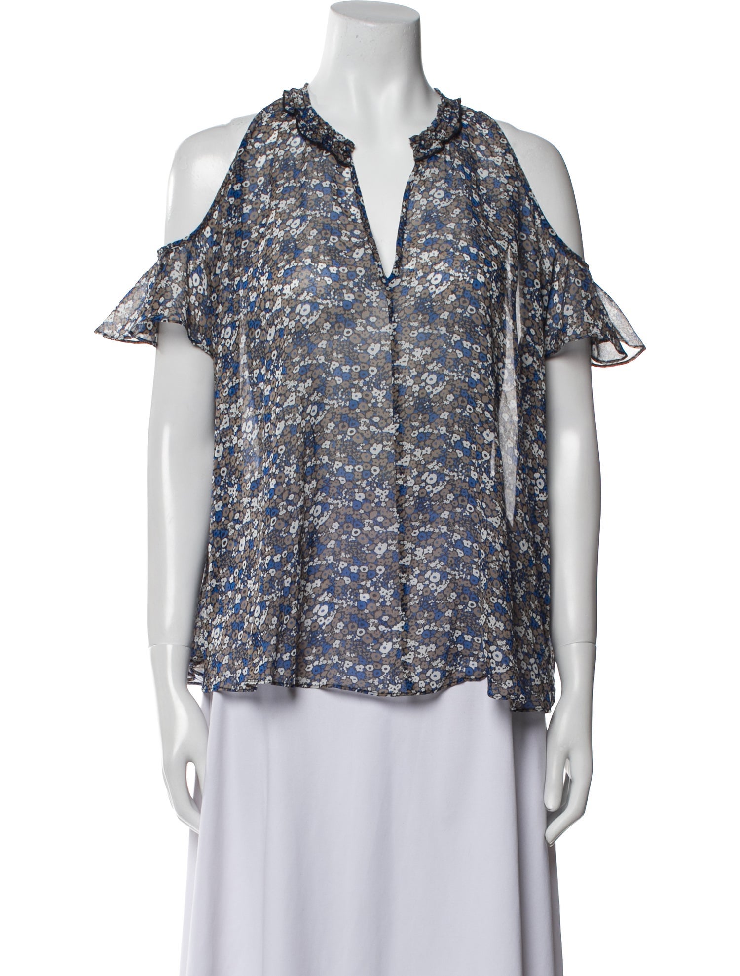 Derek Lam 10 Crosby Silk Floral Print Blouse w/ Tags