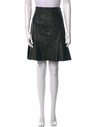 Derek Lam 10 Crosby Leather Knee-Length Skirt