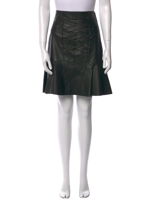 Derek Lam 10 Crosby Leather Knee-Length Skirt