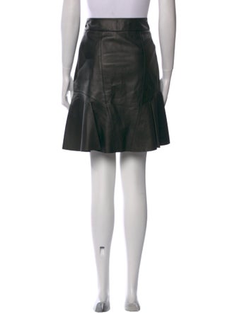 Derek Lam 10 Crosby Leather Knee-Length Skirt