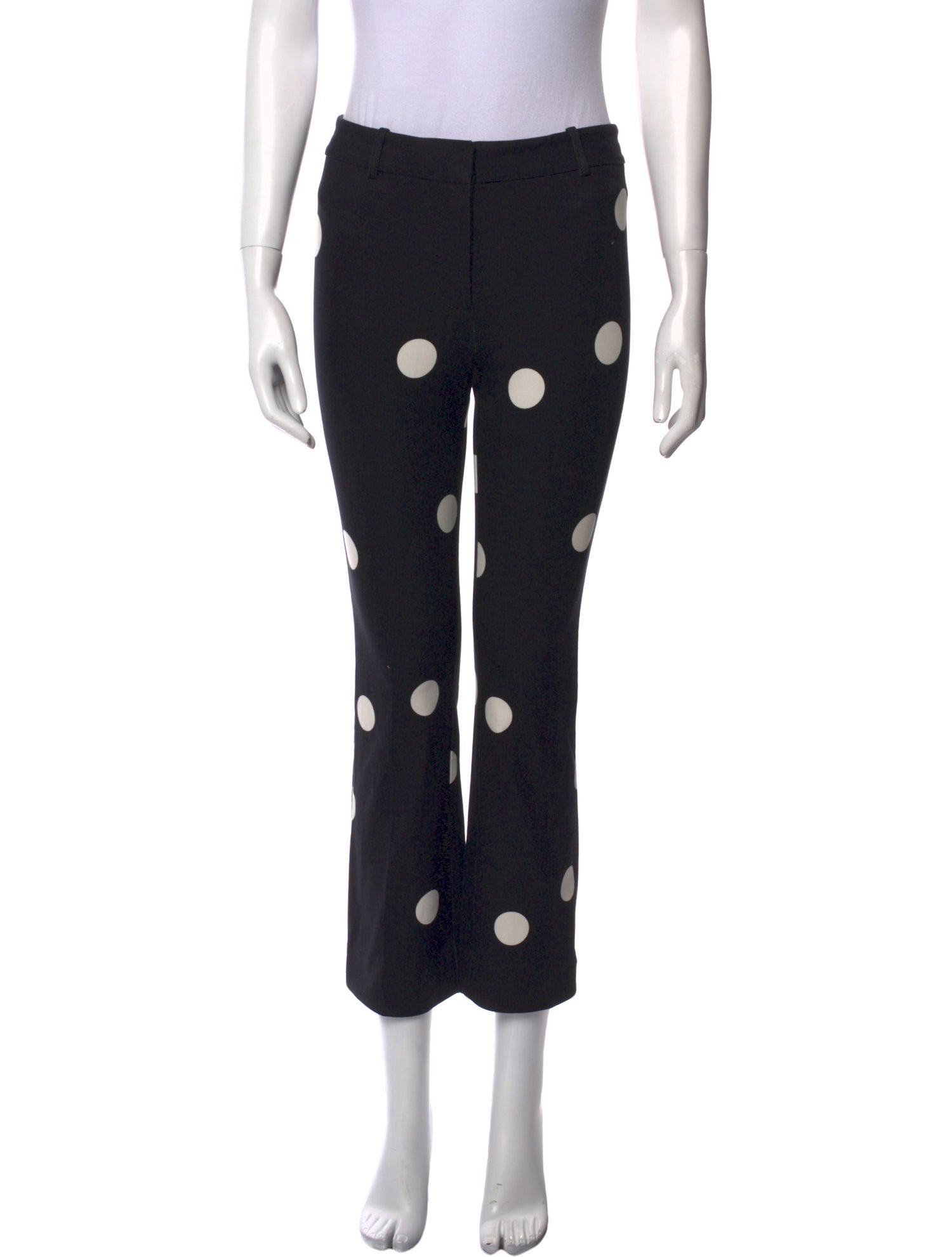 Derek Lam 10 Crosby Polka Dot Print Straight Leg Pants
