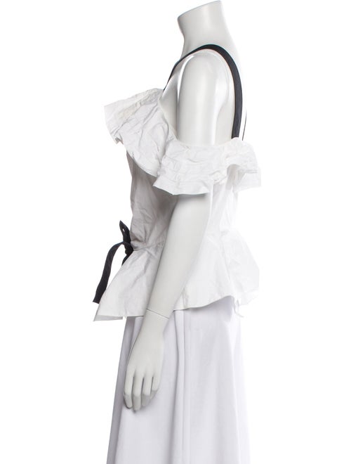 Derek Lam 10 Crosby Off-The-Shoulder Short Sleeve Blouse