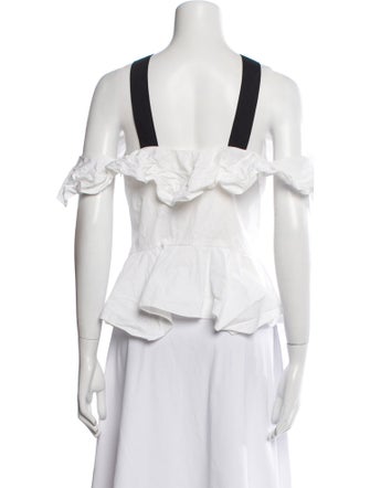 Derek Lam 10 Crosby Off-The-Shoulder Short Sleeve Blouse