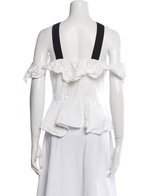 Derek Lam 10 Crosby Off-The-Shoulder Short Sleeve Blouse