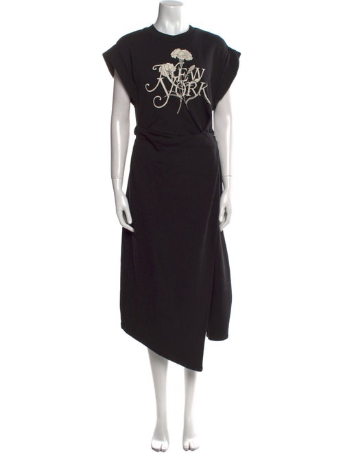 Derek Lam 10 Crosby Graphic Print Midi Length Dress