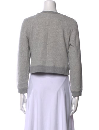 Derek Lam 10 Crosby Mock Neck Three-Quarter Sleeve Sweatshirt