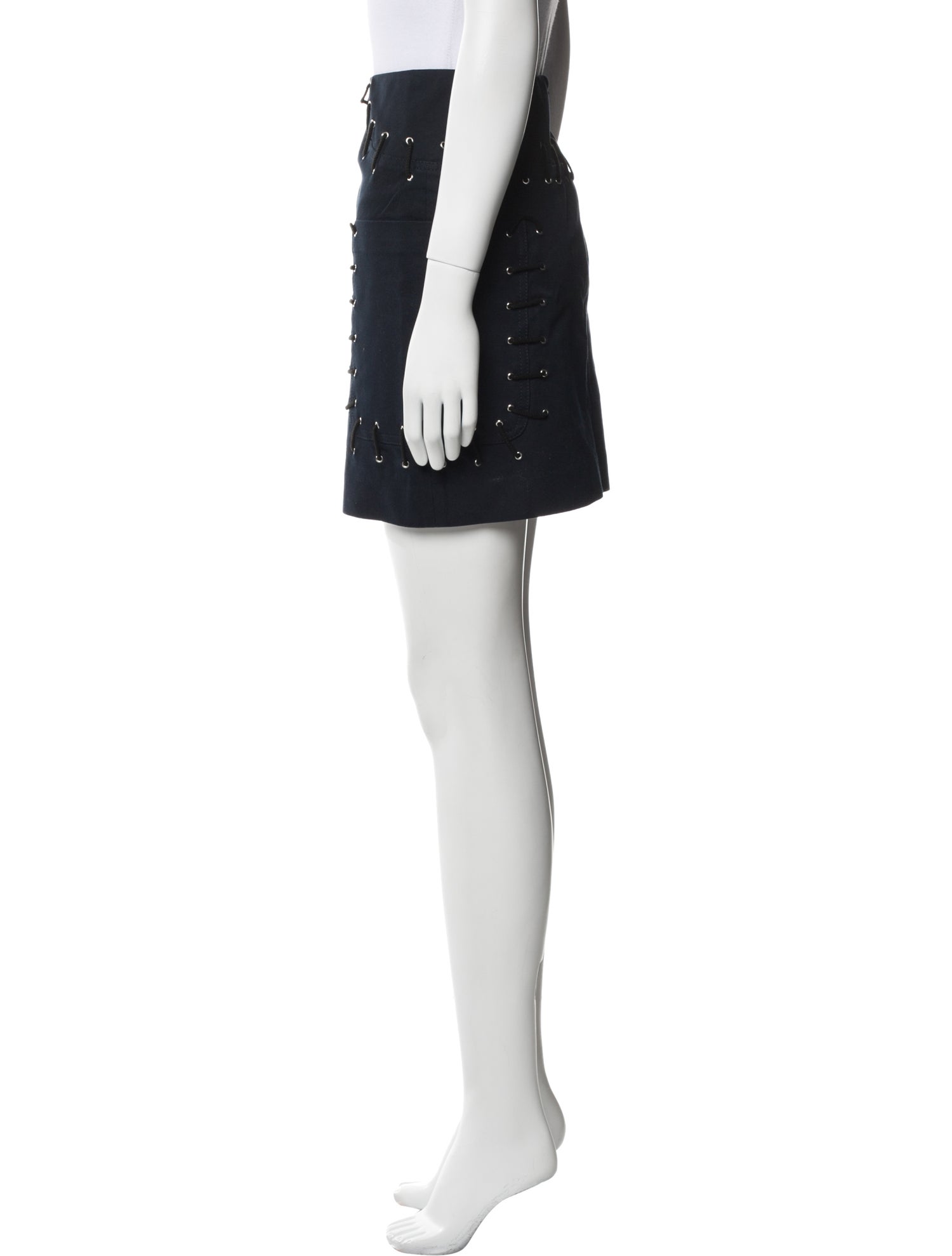 Derek Lam 10 Crosby Embroidered Accent Mini Skirt