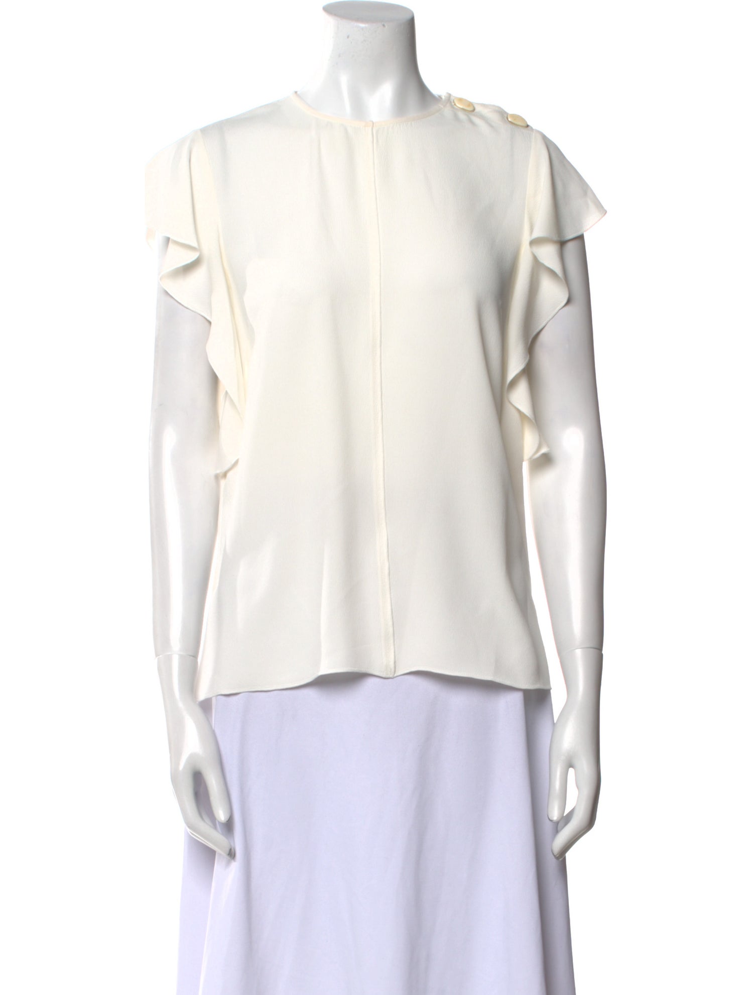 Derek Lam 10 Crosby Crew Neck Short Sleeve Blouse