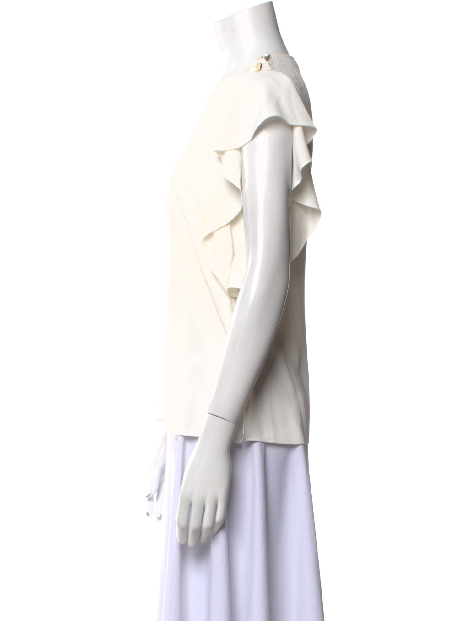 Derek Lam 10 Crosby Crew Neck Short Sleeve Blouse