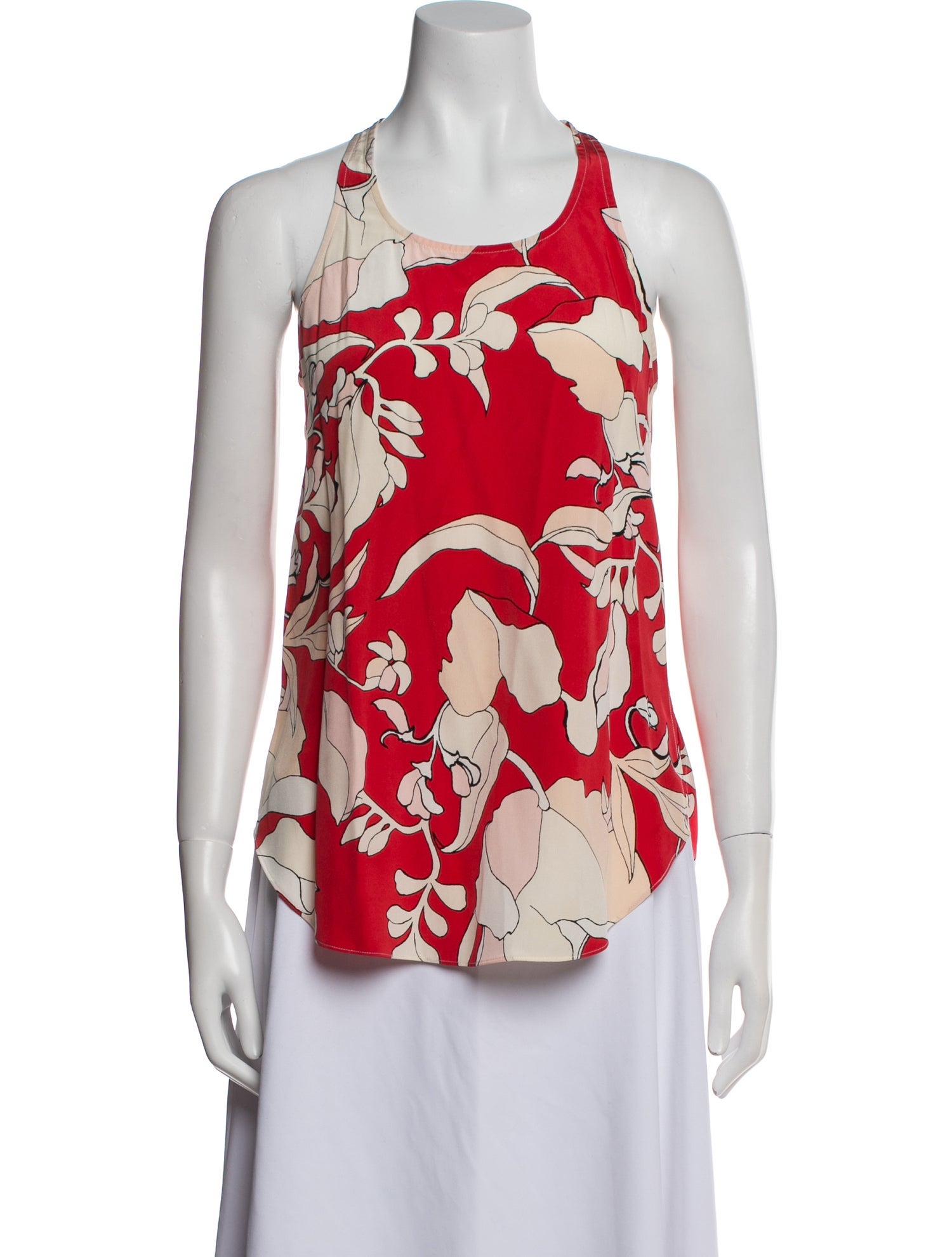 Derek Lam 10 Crosby Silk Floral Print Top