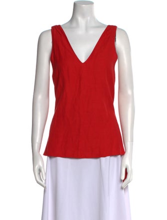 Derek Lam 10 Crosby V-Neck Sleeveless Top