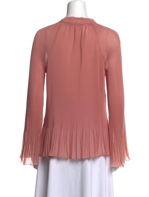 Derek Lam 10 Crosby Mock Neck Long Sleeve Blouse