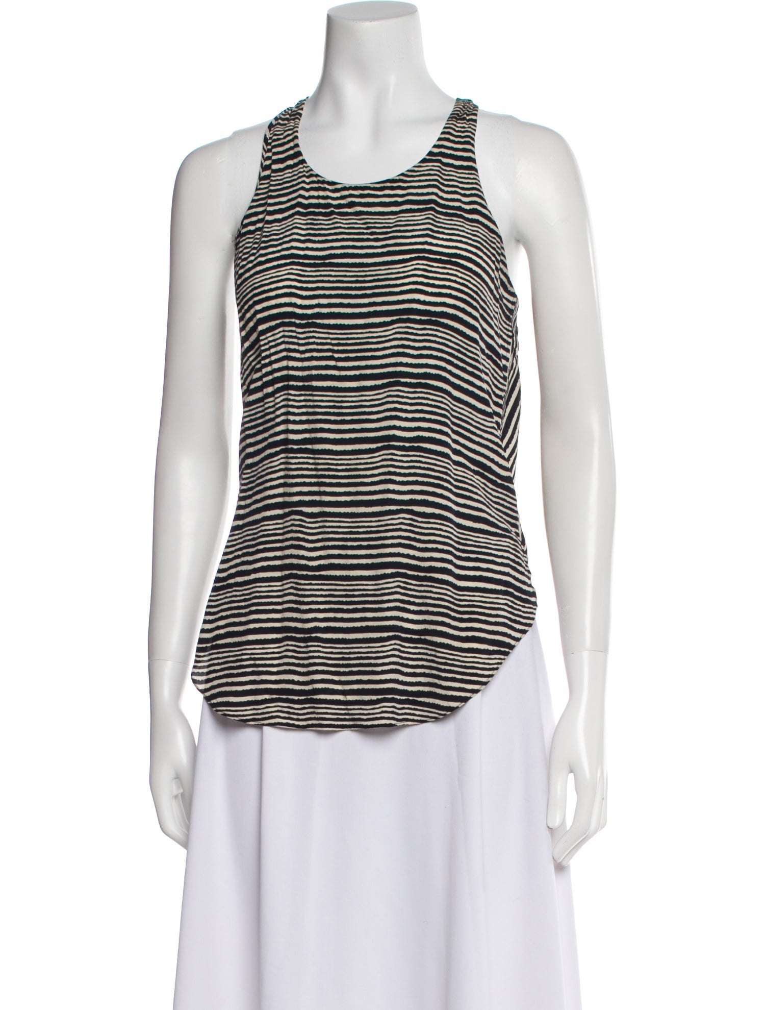 Derek Lam 10 Crosby Silk Striped Top