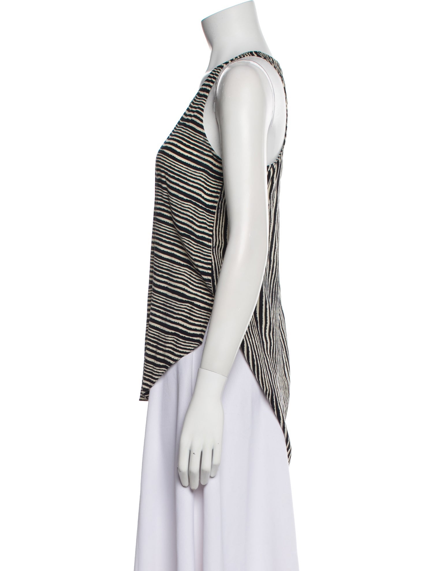 Derek Lam 10 Crosby Silk Striped Top