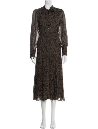 Derek Lam 10 Crosby Animal Print Midi Length Dress