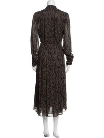 Derek Lam 10 Crosby Animal Print Midi Length Dress
