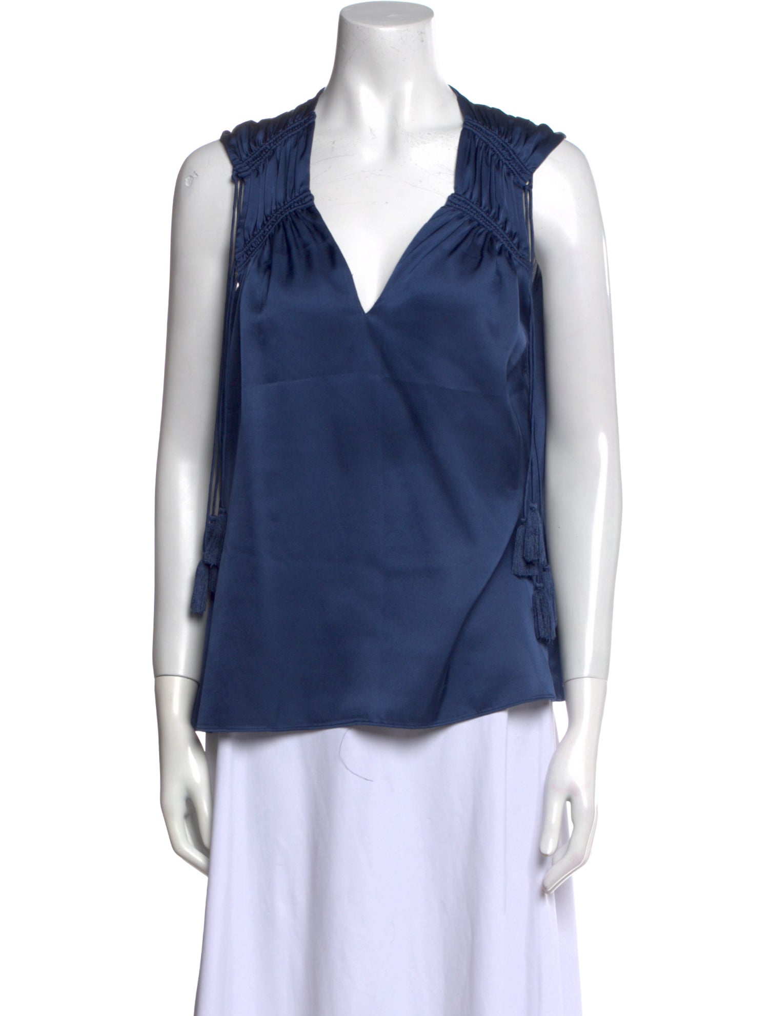 Derek Lam 10 Crosby V-Neck Sleeveless Blouse