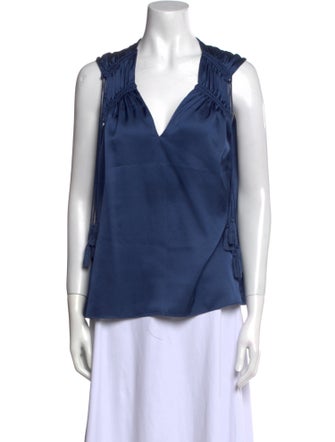 Derek Lam 10 Crosby V-Neck Sleeveless Blouse
