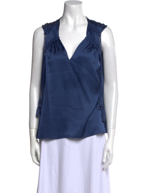 Derek Lam 10 Crosby V-Neck Sleeveless Blouse