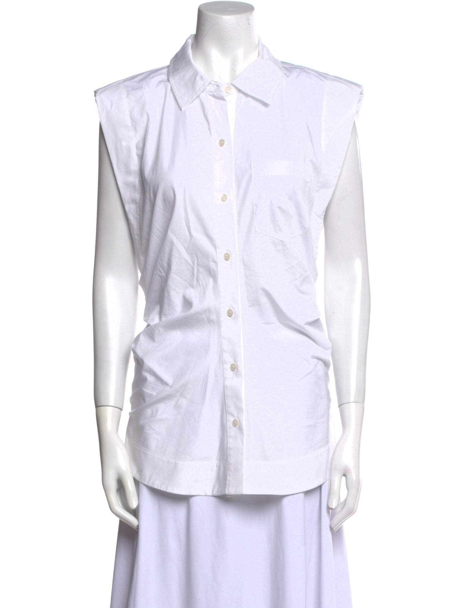 Derek Lam 10 Crosby Sleeveless Button-Up Top