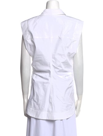 Derek Lam 10 Crosby Sleeveless Button-Up Top